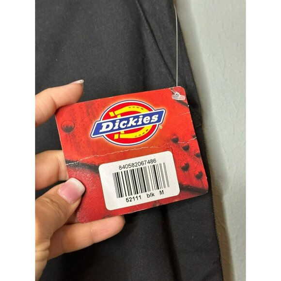 Dickies Women's Medium Black Pink Racing Stripe Drawstring Waist Scrub Pants NWT - Picture 5 of 12